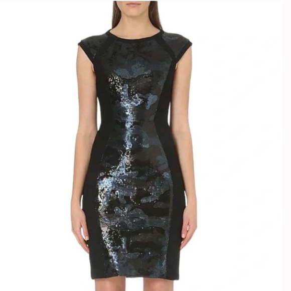 Ted Baker Dresses & Skirts - Ted Baker Namora Camouflage Sequin sheath dress excellent condition